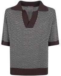 Nuur - V-Neck Knitted T-Shirt - Lyst