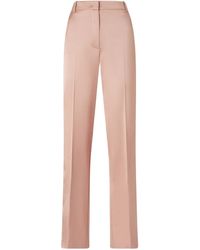Pinko - High-Waisted Pants With Striped Flap Detail - Lyst