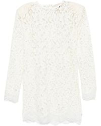 Aniye By - Lace-Overlay Long-Sleeve Mini Dress - Lyst