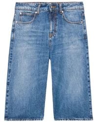 MSGM - Short En Jean À Poches - Lyst