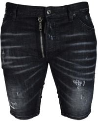 DSquared² - Gerafelde Denim Shorts - Lyst