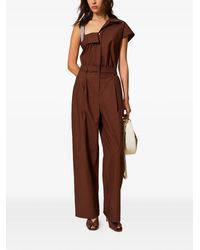 Twinset - Recycled Poplin One Shoulder Jumpsuit - Lyst