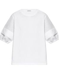 Moncler - Eyelet-Detail T-Shirt - Lyst