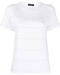 Fabiana Filippi - Camiseta con cuentas y manga corta - Lyst