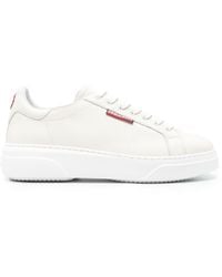 DSquared² - Logo-tag Leather Sneakers - Lyst