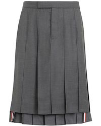 Thom Browne - Twill Midi-Rok - Lyst