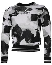Dolce & Gabbana - Camouflage-Print Embroidered-Logo Sweater - Lyst