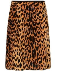 Gucci - Zijden Crêpe De Chine Rok Met Print - Lyst