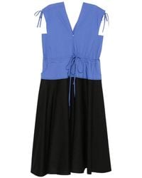 Psophia - Tie-Sleeves V-Neck Dress - Lyst