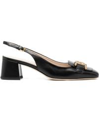 Tod's - Blush Leather Slingback Pumps - Lyst