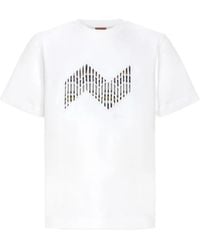 Missoni - Zig-Zag Pattern Logo-Embroidered T-Shirt - Lyst