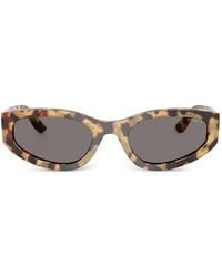 Vogue Eyewear - Tortoiseshell-Effect Geometric-Frame Sunglasses - Lyst