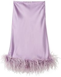 Miu Miu - Lilac Satin Skirt - Lyst