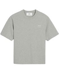 Ami Paris - Logo-Print Cotton T-Shirt - Lyst