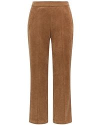 Maliparmi - Corduroy-Velvet Ankle-Length Bootcut Trousers - Lyst