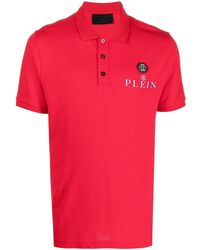 Philipp Plein - Logo-Plaque Polo Shirt - Lyst