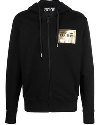 Versace Jeans Couture - Logo-Print Zipped Hoodie - Lyst