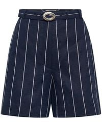 Nicholas - Lavinia Striped Linen Shorts - Lyst