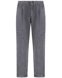 Herno - Pantalon Droit À Plis - Lyst