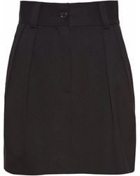 Miu Miu - Grain-de-poudre Mini Skirt - Lyst