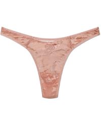 DIESEL - Micro-Punch-Utlt Logo-Plaque Lace Thong - Lyst