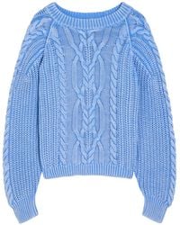 Free People - Frankie Cable-Knit Sweater - Lyst