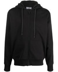 Versace Jeans Couture - Logo-Tape Hooded Jacket - Lyst