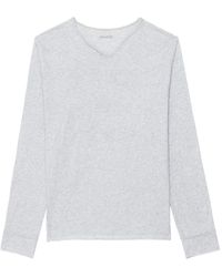 Zadig & Voltaire - Monsatir Henley Button-Detail T-Shirt - Lyst
