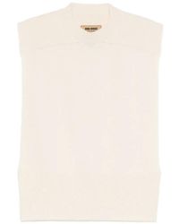 Uma Wang - Ribbed-Knit Sleeveless Top - Lyst