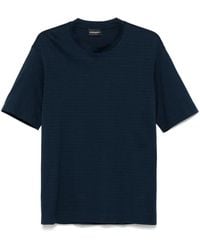 Emporio Armani - Allover Logo Cotton T -shirt - Lyst