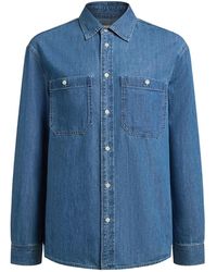 12 STOREEZ - Pocket Lightweight Denim Shirt - Lyst
