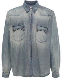 Rhude - Faded-Effect Denim Shirt - Lyst