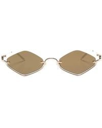 Gucci - Gafas de sol Double G con montura geométrica - Lyst