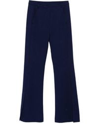 Patrizia Pepe - Broek Met Borduurwerk En Split - Lyst