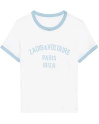 Zadig & Voltaire - Woos Logo-Print Ringer T-Shirt - Lyst