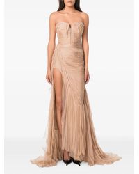 NORINA ST - Viva Distressed-Effect Ruched Gown - Lyst