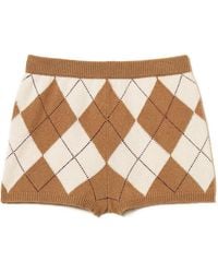 Twinset - Diamond-Pattern Shorts - Lyst