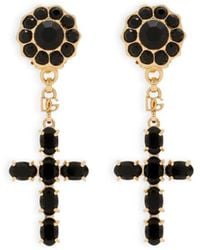 Dolce & Gabbana - Orecchini a clip con croce pendente - Lyst
