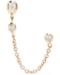 Jacquie Aiche - 14Kt Sophia Diamond Chain Earring - Lyst