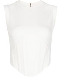 Dion Lee - Fine-ribbed Corset Tank Top - Lyst