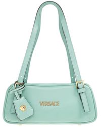 Versace - Sac Porté Épaule En Cuir À Plaque Logo - Lyst