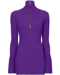 Proenza Schouler - Haut En Maille Nervurée À Manches Longues - Lyst