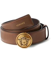 Versace - Solid Buckle Belt - Lyst