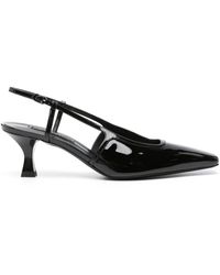Casadei - 65mm Slingback Leather Pumps - Lyst