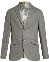 Etro - Single-Breasted Wool Blazer - Lyst