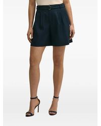 Brooks Brothers - Pleated Belted Shorts - Lyst