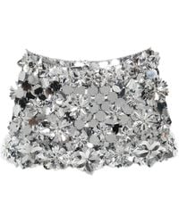 Rabanne - Mini-Rok Met Bloemenprint - Lyst
