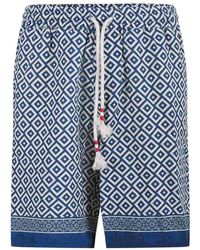 MC2 Saint Barth - Bermudas Con Motivo Geométrico Y Cordones - Lyst
