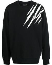 Philipp Plein - Scratch-Print Long-Sleeved Sweatshirt - Lyst