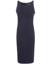 Emporio Armani - Cotton Short Dress - Lyst